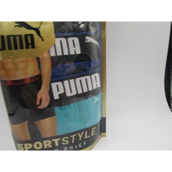 Puma Performance Men's Large Sport Style Boxer Briefs Dry Cell 3 Pack Blue - Picture 3 of 5